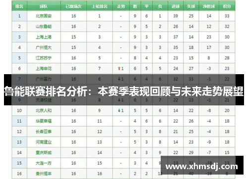鲁能联赛排名分析：本赛季表现回顾与未来走势展望